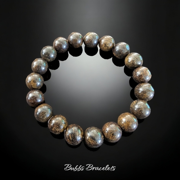 Bronzite Bracelet 10mm - Unisex Natural Stones Handmade - Picture 4 of 4